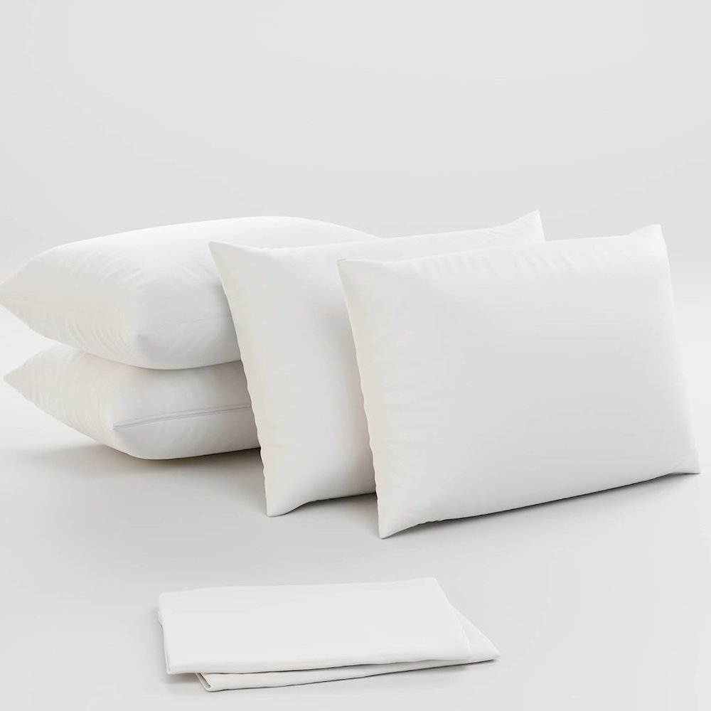 4 Pack Queen Sz Pillowcases 20x30 Zippered Brushed Extra Plush 5060545020906 - Picture 2 of 8